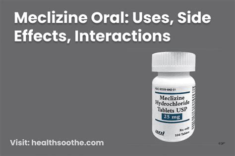 Meclizine Oral Indications Adverse Effects And More