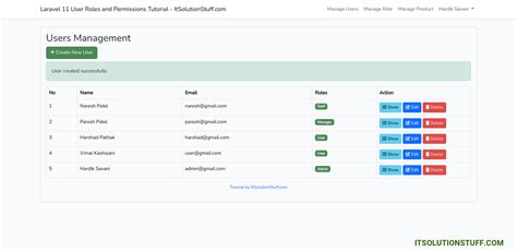 Github Savanihd Laravel User Roles And Permissions Example Code