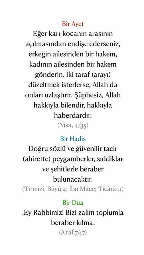 Bir Ayet Bir Hadis Bir Dua Panosundaki Pin