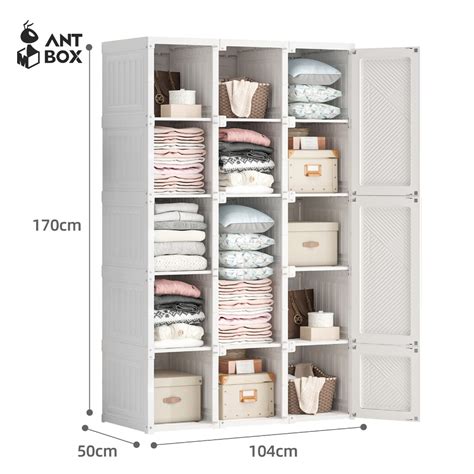 Jual Antbox Lemari Pakaian Putih Ready Stock Box Wardrobe