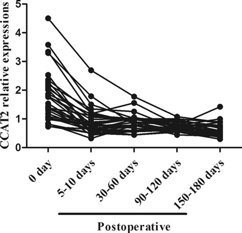 A Straight Line Diagram Of Serum Ccat Relative Expression In The