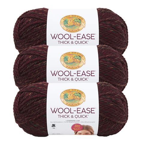 Lion Brand Yarn Wool Ease Thick And Quick Bonus Bundle Spiced Apple