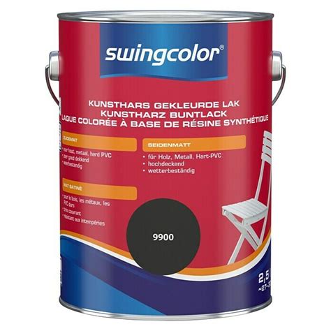 Swingcolor Kunstharz Buntlack Schwarz 2 5 l 23 m² lösemittelbasiert