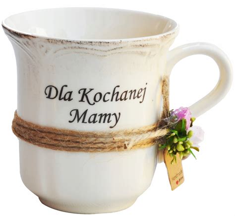 Oryginalny Kubek Prezent na Dzień Matki dla Mamy Mamusi Porcelana z