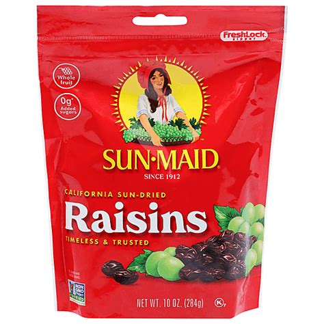 Sun Maid Raisins California Sun Dried 10 Oz Pantry Cannatas