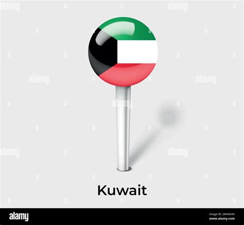 Kuwait Country Flag Pin Map Marker Stock Vector Image Art Alamy