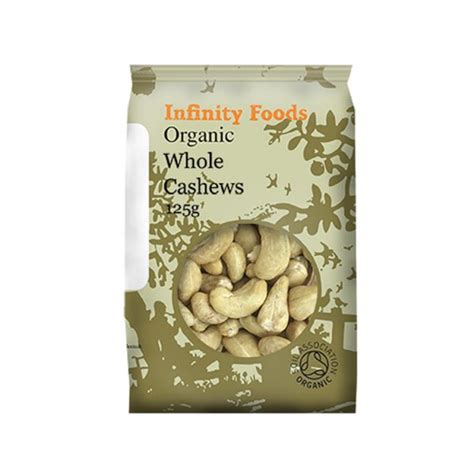 Whole Cashews Organic Infinity Foods 125g Herbies