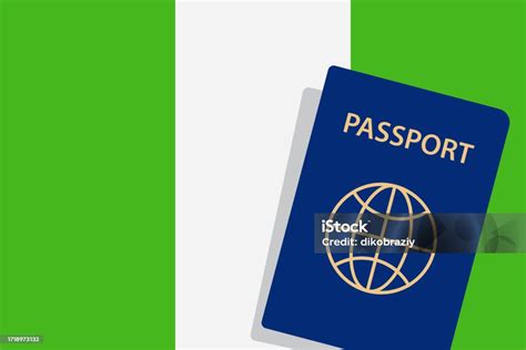 Nigeria Passport Nigeria Flag Background Vector Illustration Stock Illustration Download Image