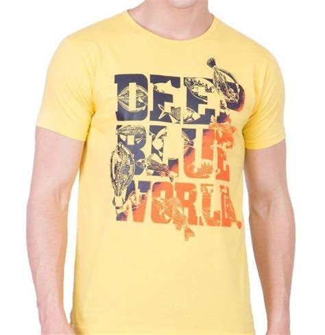 Cotton Round Neck Men Yellow Printed T Shirts At Rs 250 In New Delhi