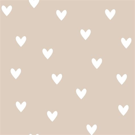 Dekornik Tapeta Simple Hearts Beige Tuliroom