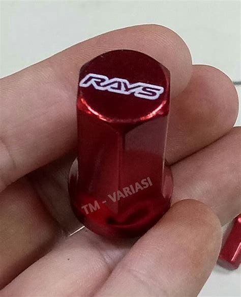 Jual Baut Roda Racing Nut Rays Hyper Nut Besi Tebal Merah Size 1 50mm