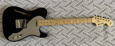 squier telecaster thinline  black reverb