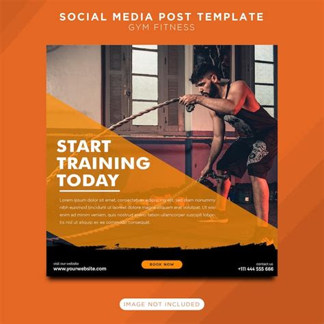 Premium Vector Gym Fitness Social Media Post Template