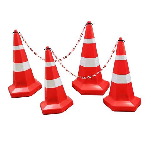 Plastic Red Nilkamal Mm Traffic Safety Cone With M Chain Hooks