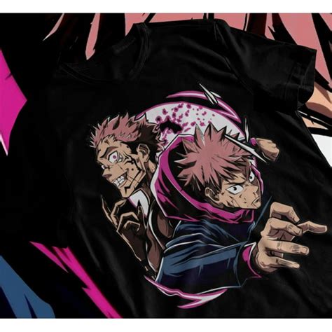 Jujutsu Kaisen Sukuna X Itadori Anime Manga T Shirt Graphic Soft Tee