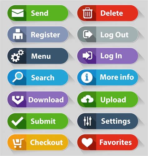 Web design buttons set | Premium Vector