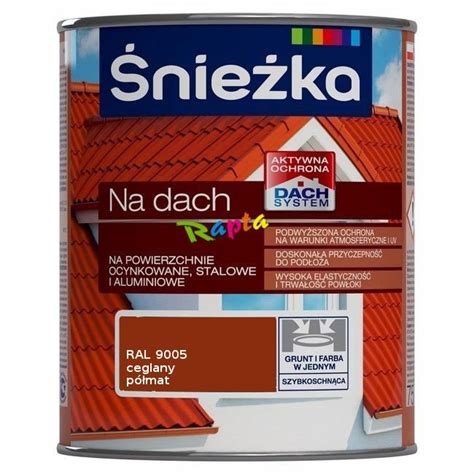 Śnieżka na dach Ceglany 75L RAL8004 ceglasty farba Farby na dach