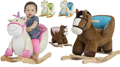 rockin rider plush rocking horses with seats for babies toddlers to ...