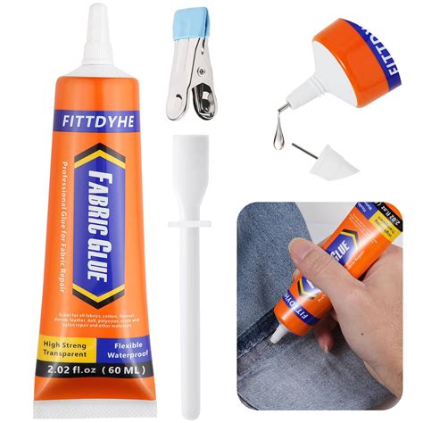 Fabric Glue Permanent 60 Ml Washable Clear Clothing Glue Super Fabric Glue For Rhinestones