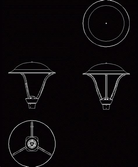 Luminaria Farol 2D DWG Block For AutoCAD Designs CAD