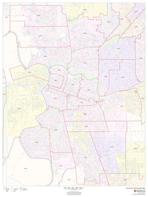 Sacramento Zip Code Map United States Map