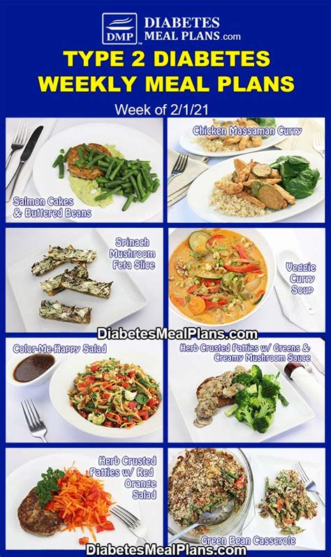 Diabetes Meal Plan Menu Week Of 2121