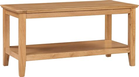 Hallowood Furniture Hereford Oak Large Coffee Table With Shelf Solid