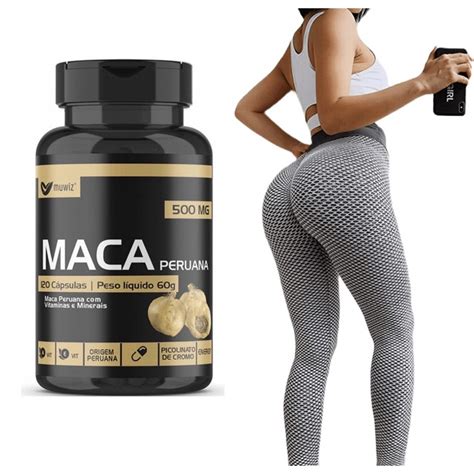 Maca Peruana 500mg 120 cápsulas Original Pura Shopee Brasil