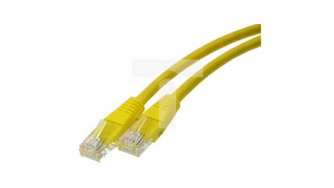 Patchcord UTP kat 6 kabel sieciowy LAN 2x RJ45 linka żółty 1 5m SPEC