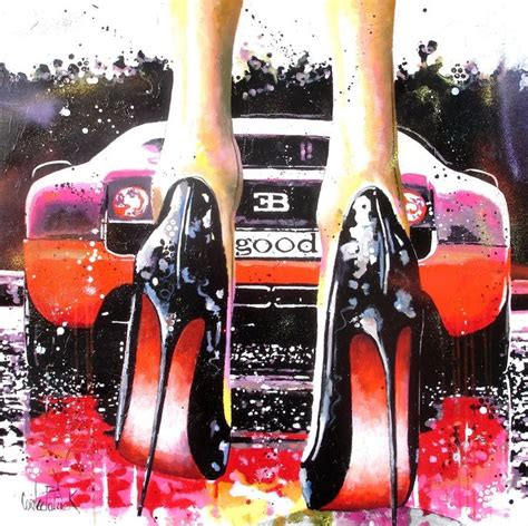 Patrick Cornee My Louboutins My Bugatti Veyron And Me Painting Oil