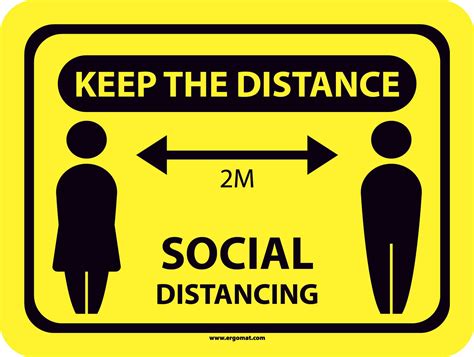 Social Distancing Poster - Graphic Option UU - More4Floors