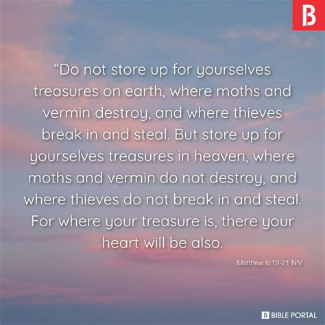 Matthew 619 21 Niv Bible Scripture Image Bible Portal