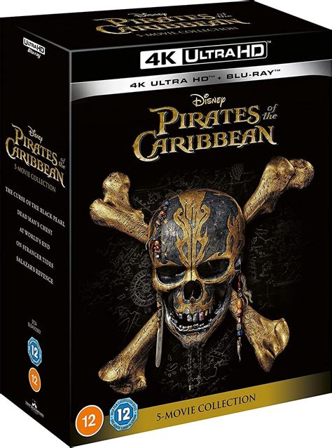 Pirates Of The Caribbean 1 To 5 Movie Collection Steelbook 4K Ultra HD