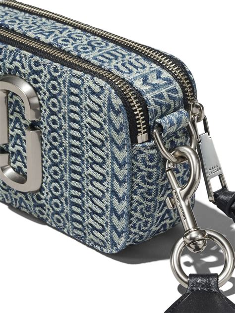 Marc Jacobs The Monogram Jacquard Snapshot Camera Bag Blue Farfetch