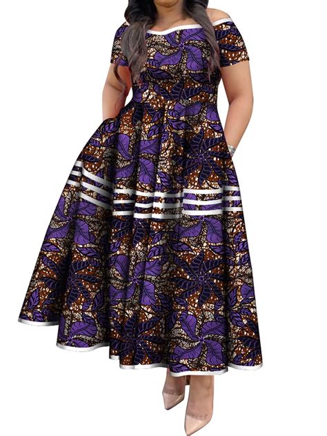 BintaRealWax Ankara African Dresses For Women Traditional Ghana Elegant