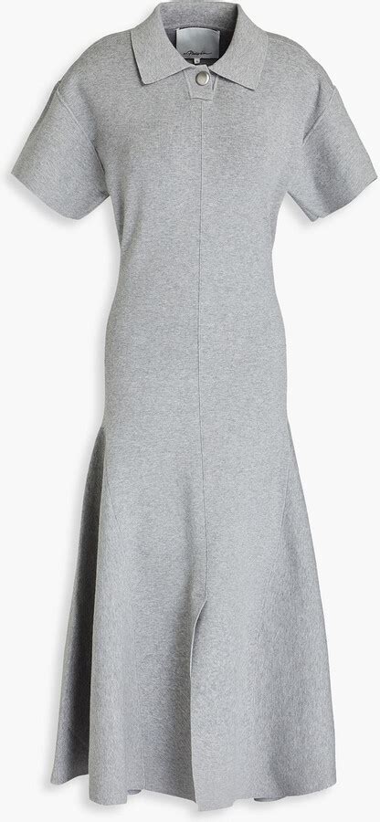 Phillip Lim Ribbed Knit Midi Shirt Dress Shopstyle