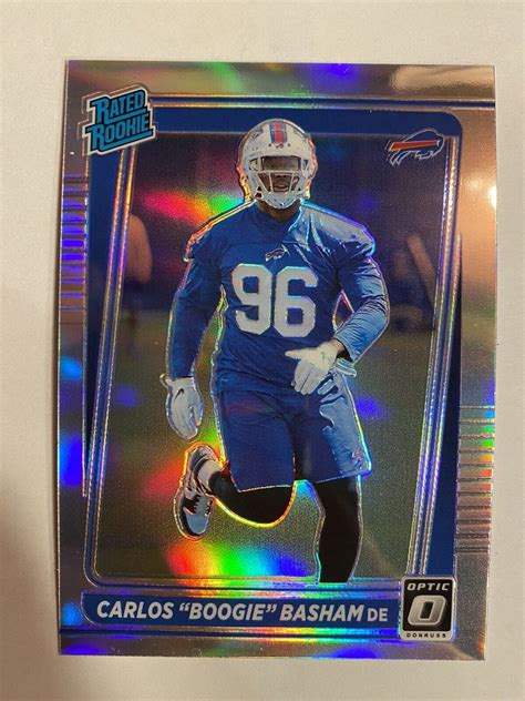 2021 Panini Donruss Optic Carlos Boogie Basham SILVER HOLO RATED