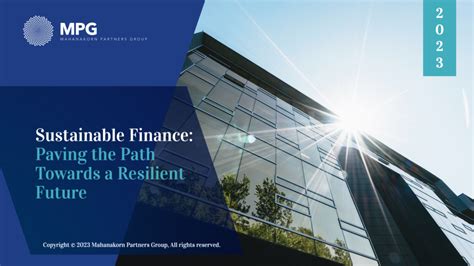 Sustainable Finance Paving The Path Towards A Resilient Future Mpg