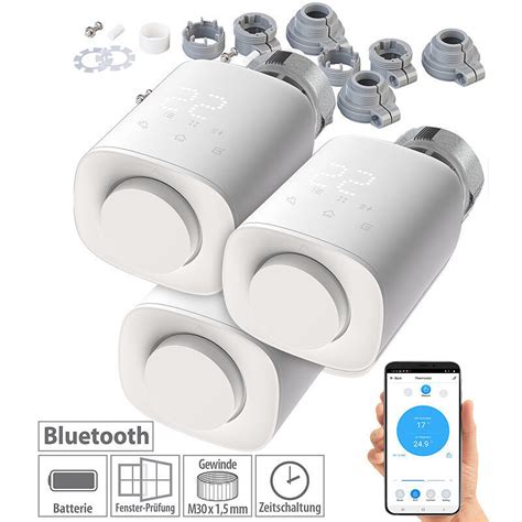 Revolt Er Set Programmierbare Heizk Rper Thermostate Mit Bluetooth Und