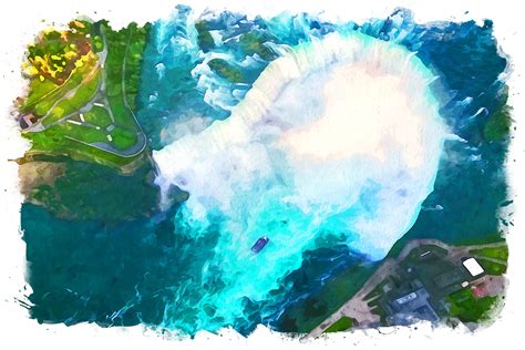 Niagara Falls View Watercolor Graphic By Poster Boutique · Creative Fabrica