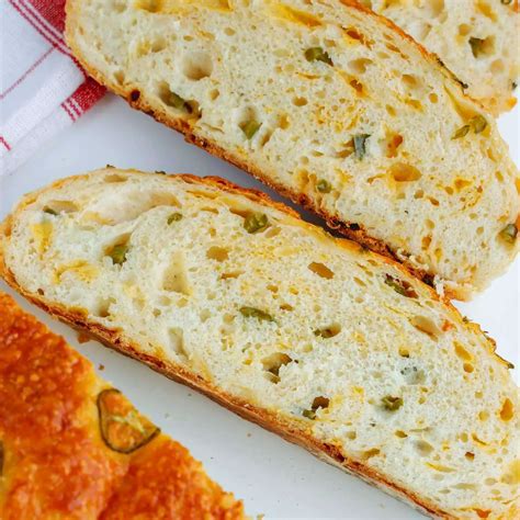 Jalapeno Cheese Bread No Knead Easy Jalapeno Cheese Bread