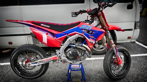 HONDA CRF450R SUPERMOTO Machine Team S.T.F. - YouTube