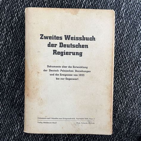 Zweites Weissbuch Der Deutschen Regierung Kaufen Auf Ricardo