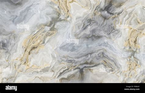 White Marble Pattern With Curly Grey And Gold Veins Abstract Texture