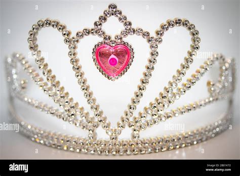 Silver Princess Crown On The White Background Stock Photo Alamy