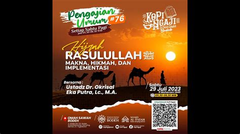 Hijrah Rosulullah Makna Hikmah Dan Implementasi Oleh Ustadz Dr