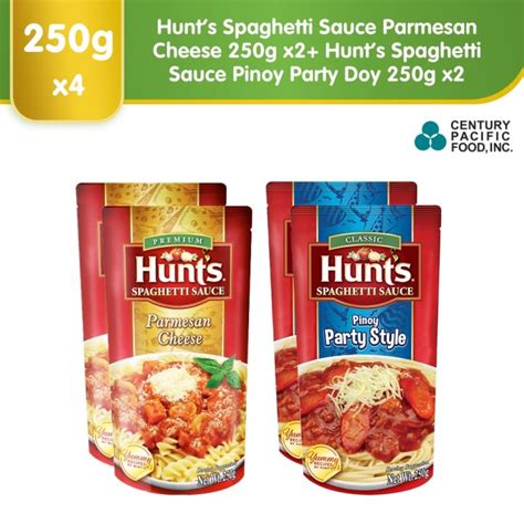 2 Hunts Spaghetti Sauce Parmesan Cheese 250g 2 Hunts Spaghetti Sauce Pinoy Party Doy 250g