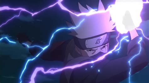 Kakashi utiliza la Electricidad Púrpura Contra Nue Naruto viene a la