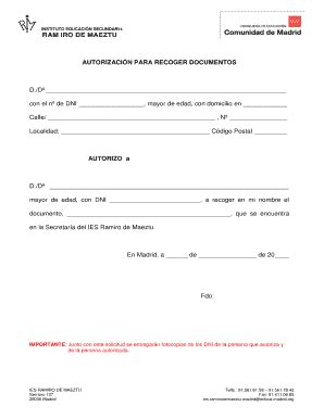 Carta De Autorizacion Form Fill Out And Sign Printable Pdf Template