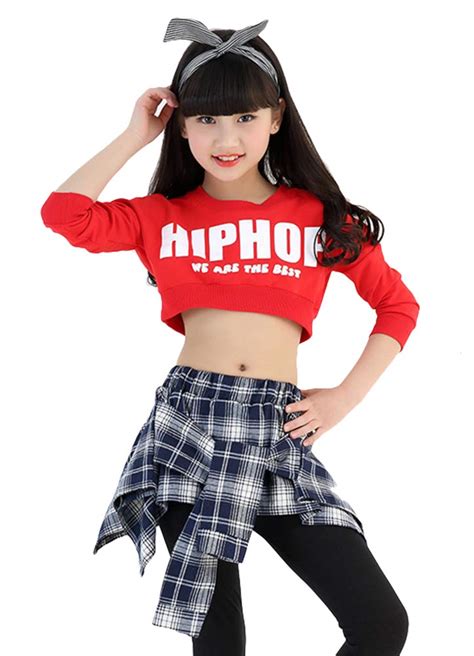 Buy Lolanta Girls Hip Hop Dance Clothes Street Dance Outfit Crop Top